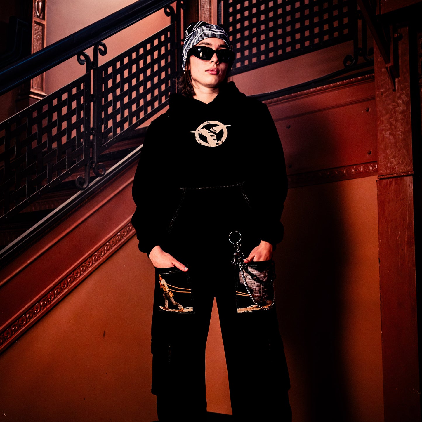 CNSTRCT CARGO SWEATPANTS - BLACK