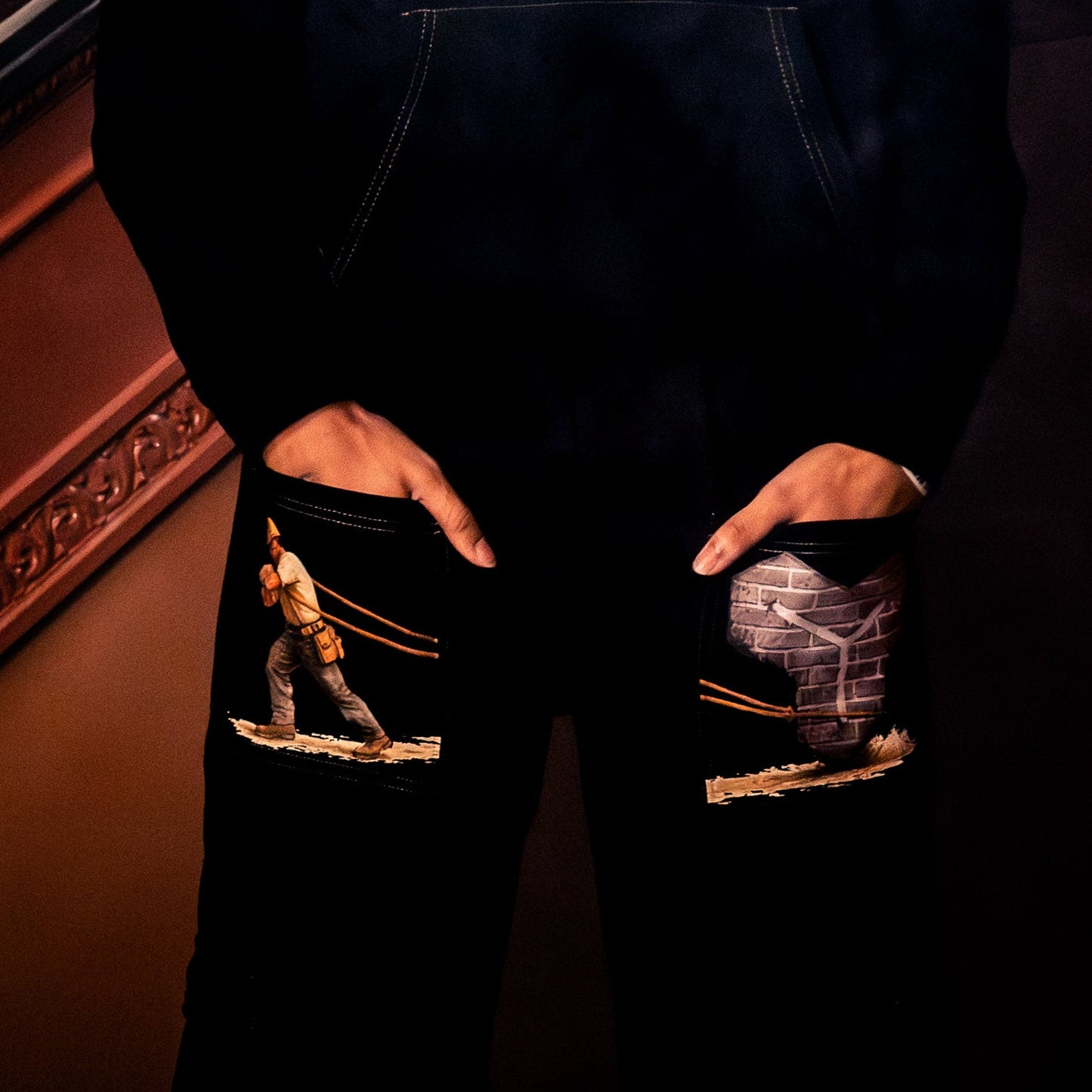 CNSTRCT CARGO SWEATPANTS - BLACK